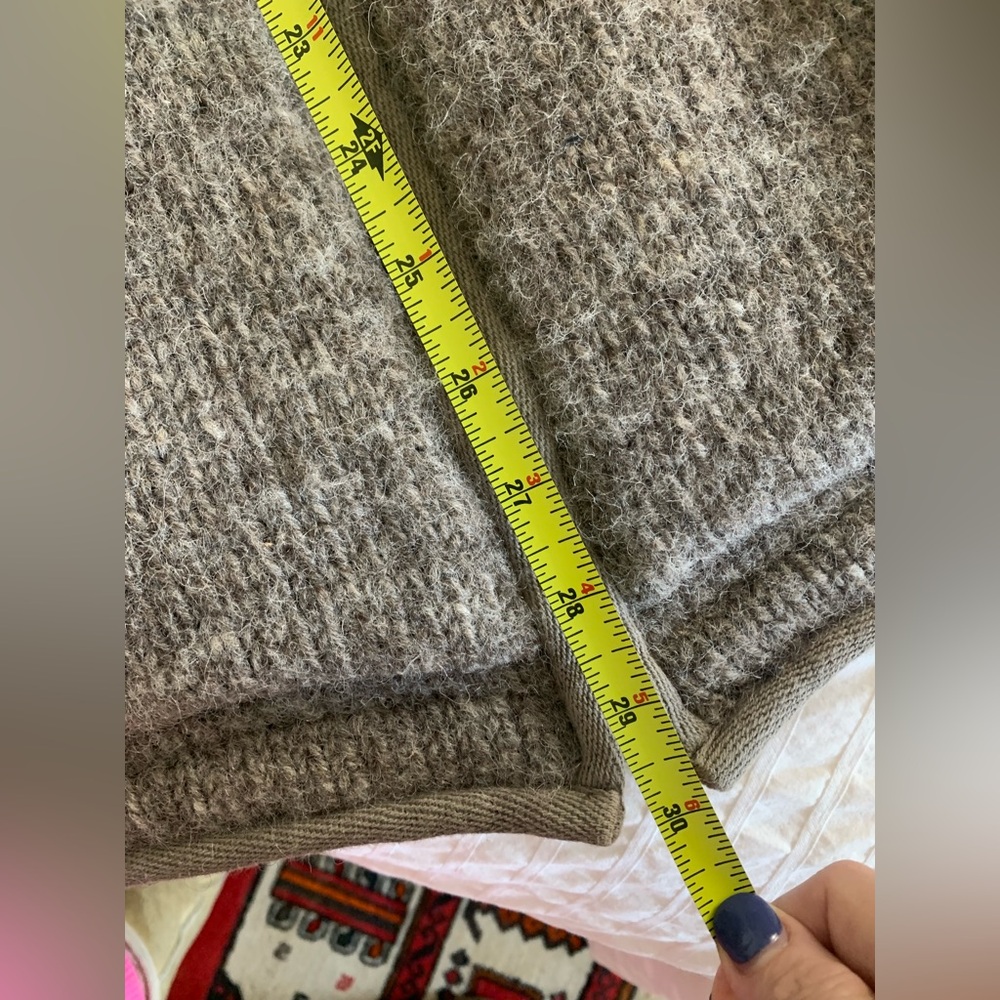 Laundromat Nepalese Wool Hoodie Jacket – Fleece Lined – Handmade Cabincore - Picture 6 of 7